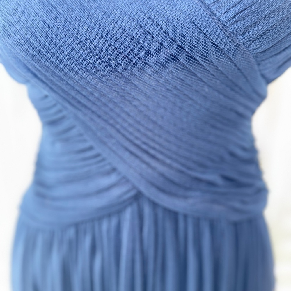 JS Collections Navy Blue Gown Formal MOB MOG Size 6 - Picture 8 of 17